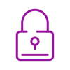 K Techara Icon_Purple_Security Padlock